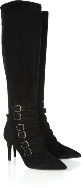 Emilio Pucci Multi-buckle Suede Knee Boots - Lyst