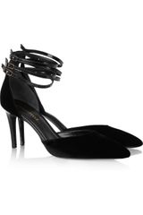 Emilio Pucci Multi-strap Velvet Pumps