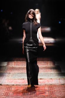 Maison Martin Margiela Spring 2012 Black Leather Maxi Lenght Skirt - Lyst