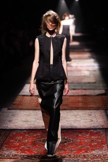 Maison Martin Margiela Spring 2012 Black Leather Maxi Skirt - Lyst