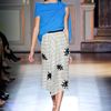Roland Mouret Archie Appliquéd Cottonblend Skirt in White - Lyst