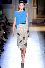 Roland Mouret Archie Appliquéd Cottonblend Skirt