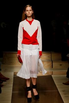 Celine Spring 2012 Pleated Skirt with Belt - Lyst