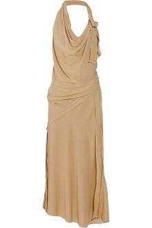 Donna Karan New York Draped Crepe Halterneck Dress - Lyst