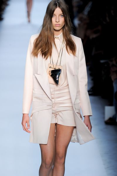 Givenchy Spring 2012 Satin Mini Shorts in White (pink) - Lyst
