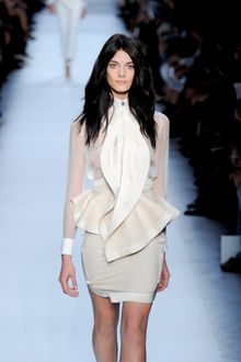 Givenchy Spring 2012 Peplum Mini Dress with Undulating Satin Trimmed Lapel - Lyst