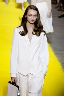 Sonia Rykiel Spring 2012 White Wide Leg Suit Pants  - Lyst