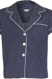 Steven Alan Cropped Pajama Top - Lyst