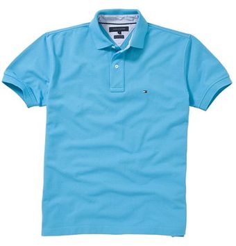 Tommy Hilfiger Knit Pique Polo Shirt Blue - Lyst