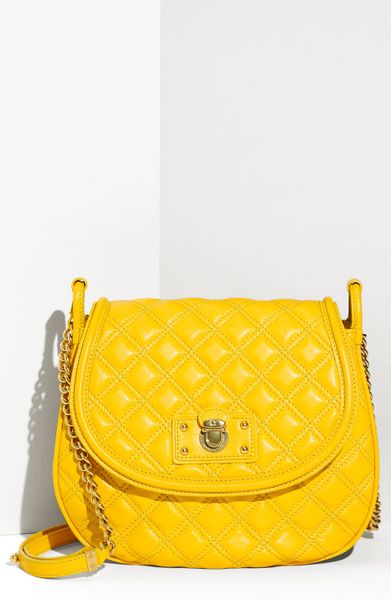 Marc Jacobs Cooper - Large Quilted Crossbody Bag in Yellow