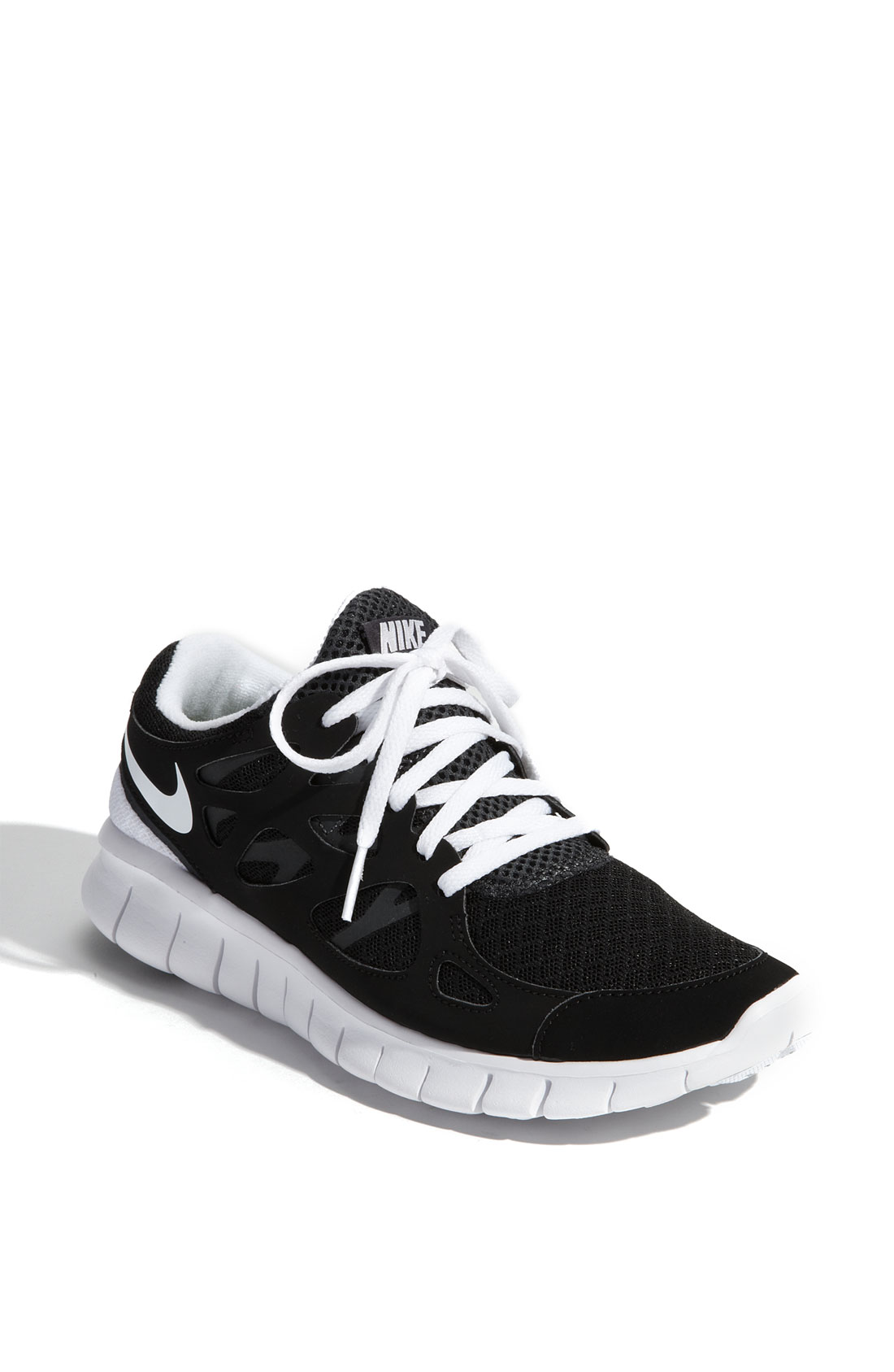 nike free run 2 black white