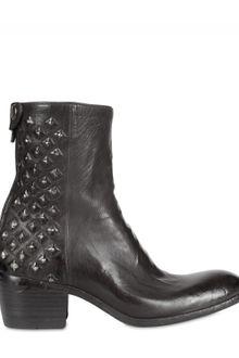Alberto Fasciani 50mm Washed Studded Calfskin Boots - Lyst