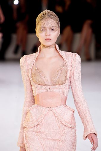 Alexander McQueen Spring 2012 Pink Corset Belt - Lyst