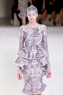 Alexander McQueen Spring 2012 Silk Fishtail Skirt - Lyst