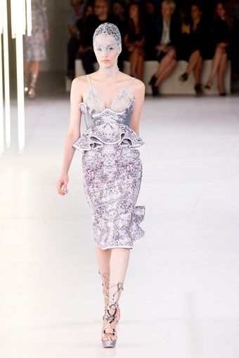 Alexander McQueen Spring 2012 High Waisted Fishtail Skirt - Lyst