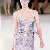 Alexander Mcqueen Spring 2012 Lace Embroidered Peplum Bodice Top in Purple (grey, purple) - Lyst