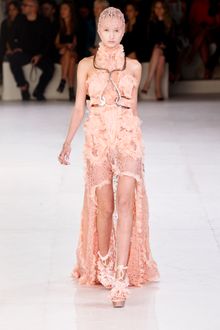 Alexander McQueen Spring 2012 Metallic Gladiator Platforms With Ruffles - Lyst