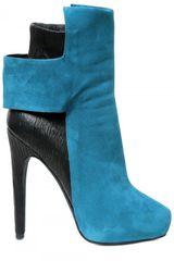Aperlai 130mm Suede Stretch Calf Low Boots