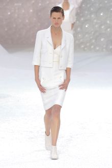 Chanel Spring 2012 White Ankle Low Heel Boots - Lyst