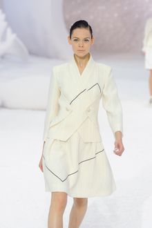 Chanel Spring 2012 Knee Lenght Skirt With Black Graphic Detail - Lyst
