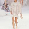 Chanel Spring 2012 Pink Feather Trimmed Mini Dress in Pink - Lyst