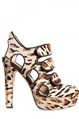 Chrissie Morris 120mm Printed Ponyskin Strappy Low Boots