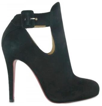 Christian Louboutin 100 Mm Demina Suede Low Boots - Lyst