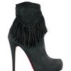 Christian Louboutin 120 Mm Rom Fringe Suede Boots in Black - Lyst
