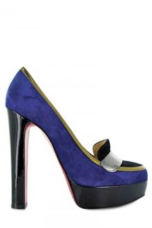 Christian Louboutin 140 Mm Trotitella Suede Loafers - Lyst