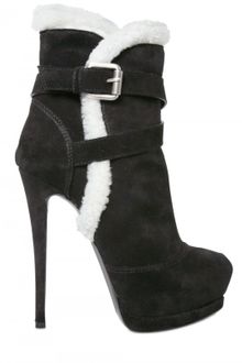 Giuseppe Zanotti 150mm Suede Eco Fur Piping Low Boots - Lyst