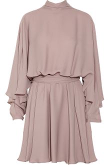 Halston Slit-sleeve Stretch-crepe Dress - Lyst