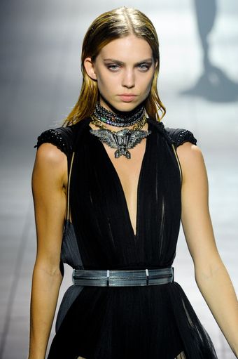 Lanvin Spring 2012 Multicolor Rhinestone Choker - Lyst