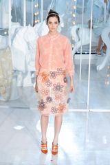 Louis Vuitton Spring 2012 Peach Shirt with Broderie Anglaise