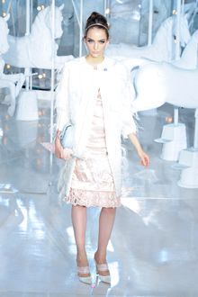 Louis Vuitton Spring 2012 Ombré Feather Trimmed Coat  - Lyst