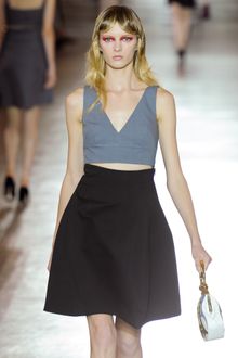 Miu Miu Spring 2012 Cropped V-Neck Top - Lyst