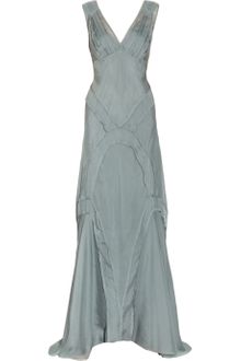 Philosophy di Alberta Ferretti Lace-trimmed Silk-twill Gown - Lyst