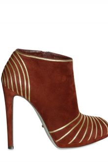 Sergio Rossi 120 Mm Suede and Calf Piping Low Boots - Lyst