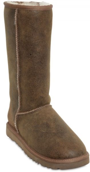 ugg tall leather bomber boots