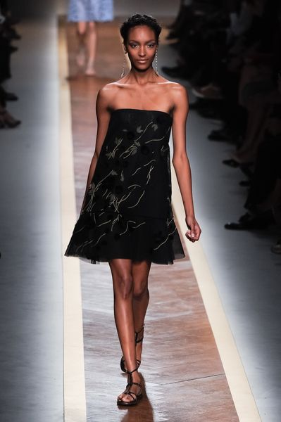 Valentino Spring 2012 Sheer Black Sleeveless Cocktail Dress With Floral Print Detail  in Black - Lyst
