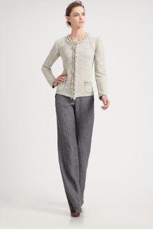 Armani Wide-leg Linen Pants - Lyst