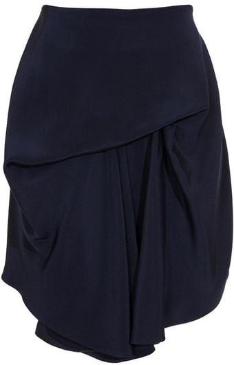 Balenciaga Draped Silk-satin Mini-skirt - Lyst