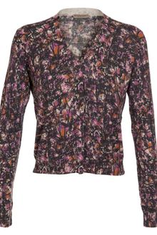 Bottega Veneta Tribal Printed Cashmere-silk Knit Cardigan - Lyst