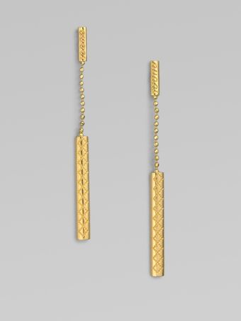 Gucci 18k Gold Drop Earrings - Lyst