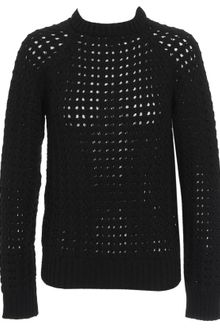 Jil Sander Cashmere Lattice Knit Sweater - Lyst