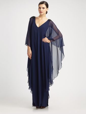 Notte By Marchesa Silk Caftan Gown - Lyst