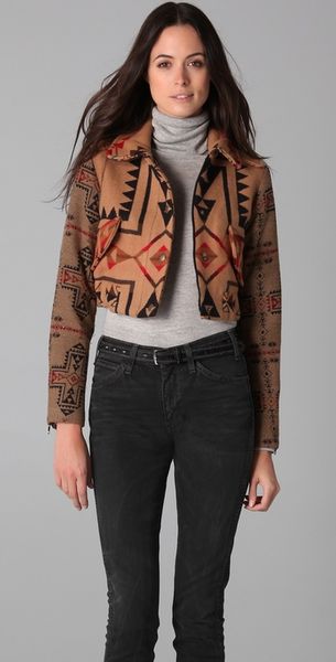 Pendleton For Opening Ceremony Cropped Bomber Jacket - Lyst