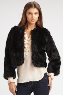 Sherry Cassin Faux Fox Fur Jacket - Lyst