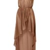 Topshop High Low Maxi Dress By Love** in Gold - Lyst
