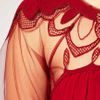 Asos Collection Asos Curve Shift Dress with Embellished Mesh and Trim in Red (rumbared) - Lyst