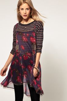 Free People Poppy Print Chiffon Slip Dress - Lyst